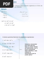 Factorización Método Factor Común y Agrupamiento