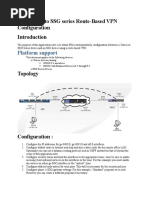 SRX Series To SSG Series Route-Based VPN Configuration