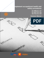 Implement Occupational Health and Safety Procedures: D1.HRS - CL1.07 D1.HOT - CL1.03 D2.TCC - CL1.03 Assessor Manual