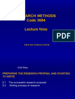 9-Research Methods 3684 Lecture Nine