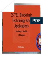 CS 731: Blockchain Technology and Applications: Sandeep K. Shukla IIT Kanpur