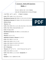 STD: XII (Science) Maths IMP Questions