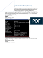 Command Line Prompts For Checking Active Directory Membership