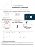 Guía Matemática 8vo Básico Propiedades de Las Potencias Semana 1 de Junio