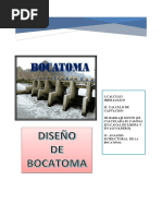 Diseño de Bocatoma Santa Catalina