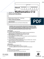 Core Mathematics C12: Pearson Edexcel