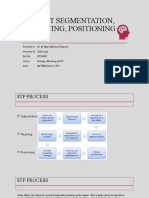 Detailed Market Segmentation, Targeting, Positioning