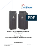 Alliance Storage Technologies, Inc. User Manual: Plasmon® Brand Archive Appliance and G Enterprise Libraries