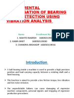 Bearing Fault Detection Using Vibration Analysis