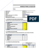 Matriz de Proveedores