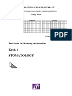 Krok 1 Stomatology: Test Items For Licensing Examination