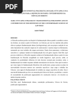 A Filosofia Transcendental Pragmática de Karl-Otto Apel e Sua Contribuição para o Direito