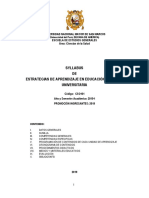 Silabo Estrategias de Aprendizaje en Educacion Superior Universitaria