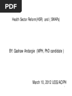 Hlhs RF (HSR) D (Swap) Health Sector Reform (HSR) and (Swaps)