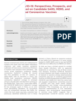 Vaccines For COVID 19 Perspectives Prospects and Challenges Based On Candidate SARS MERS and Animal Coronavirus Vaccines