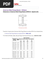 American Wide Flange Beams - W Beam