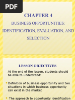 Business Opportunities: Identification, Evaluation, and Selection