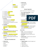 Accounting: Nature of Accounting Business Organization