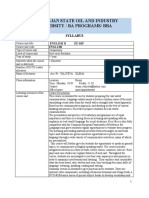 SYLLABUS, ZU-019 Eng2, Int.2sem.