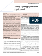 Alveolar Bone and Epithelial Attachment Status Following Two Different Closed-Eruption Surgical Techniques For Impacted Maxillary Central Incisors