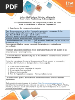 Guía para El Desarrollo Del Componente Práctico y Rúbrica de Evaluación - Unidad 1 - Fase 2 - Análisis de La Situación Empresarial