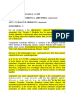 A.C. No. 4497 September 26, 2001 MR. and MRS. VENUSTIANO G. SABURNIDO, Complainants, Atty. Florante E. Madroño, Quisumbing, J.