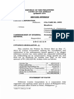 Second Division: Republic of The Philippines Court of Tax Appeals Quezon City