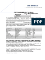 Certificado de Conformidad: DG-17-MD #049953-02-2019