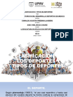 Clasificacion de Los Deportes y Tipos de Deportes