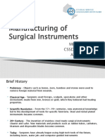 Manufacturing of Surgical Instruments: Mitch Pearson CSSD Consultant Aesculap Inc