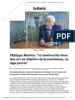 Philippe Meirieu - "La Motivación Tiene Que Ser Un Objetivo de La Enseñanza, No Algo Previo" - La Diaria