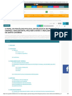 O Papel Do Psicólogo Policial em Delegacia de Proteção À Criança, Adolescente, Mulher e Idoso - A Realidade Do Sul de Santa Catarina