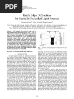 Knife Edge Diffraction For Spatially Extended Light Sources: Christian Mentin, Robin Priewald, Eugen Brenner