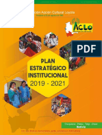 Plan Estrategico Institucional 2019-2021 Fundacion Aclo