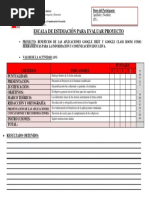 Escala de Estimación PROYECTO