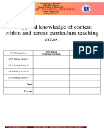 Applied Knowledge of Content Within and Across Curriculum Teaching Areas