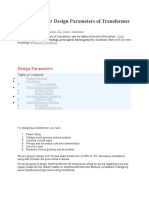 Calculations For Design Parameters of TR