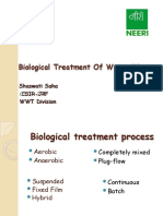 Biological Treatment of Waste Water: Shaswati Saha Csir-Jrf WWT Division