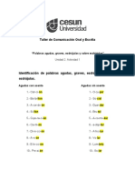 U2A1 - Palabras Agudas, Graves, Esdrújulas y Sobre Esdrújulas