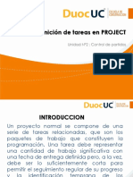 11 - Definicion de Tareas en PROJECT - Parte 1