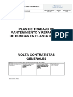 Plan de Mantenimiento y Reparación de Bombas en Planta de Agua