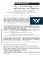 Benefit of Targeting A LDL (Low-Density Lipoprotein) Cholesterol 70 MG/DL During 5 Years After Ischemic Stroke