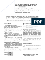 Sample of English Manuscript For Abstract of Undergraduate Thesis in Department of Civil Engineering