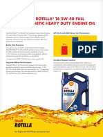 Shell Rotella T6 5W-40 FULL Synthetic Heavy Duty Engine Oil: API CK-4 and OEM Wear Test Parameters