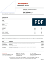 Certificate of Analysis