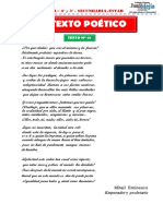 EL TEXTO POÉTICO - RAZ. VERBAL 4° y 5 ° - SECUNDARIA