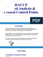 Haccp Hazard Analysis & Critical Control Points