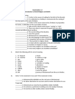 Examination 1.3 Introduction To World Religion and Beliefs