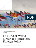 The End of World Order and American Foreign Policy CSR