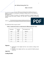 Name of The Experiment: California Bearing Ratio Test. Experiment No: 01 Date: 13.04.2010